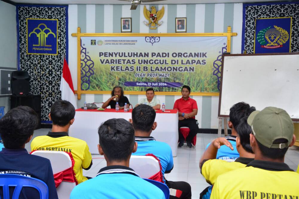 WBP Lapas Lamongan Terima Penyuluhan Padi Organik Varietas Unggul