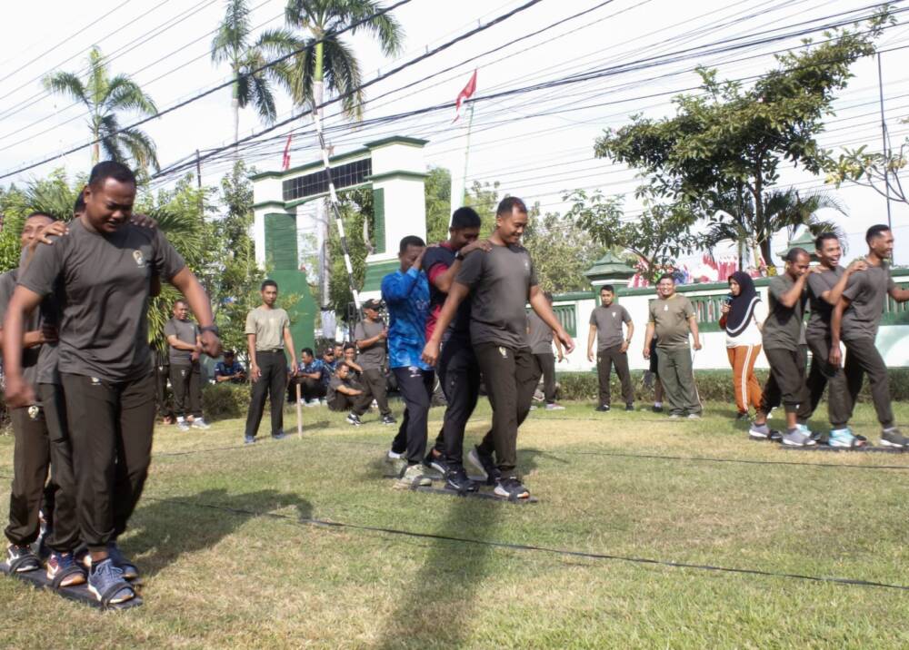 Semarak! Kodim Bojonegoro Gelar Lomba Tradisional di HUT ke 79 RI