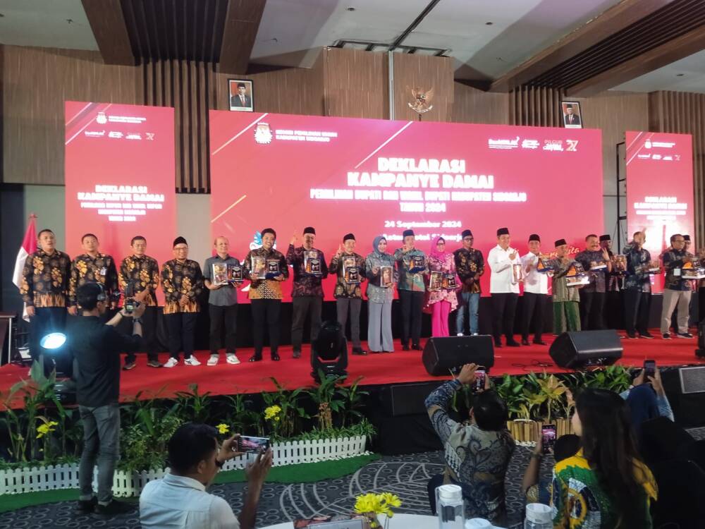 KPU Sidoarjo Deklarasi Kampanye Damai Pilkada Serentak&nbsp;2024