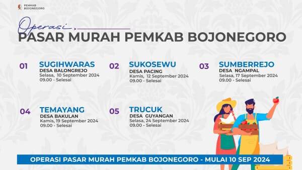 Simak! Ini Jadwal Gelar Operasi Pasar Murah Pemkab Bojonegoro 